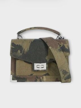 THE KOOPLES French Luxury Emily Camouflage Denim Bag NWT $495 MSRP